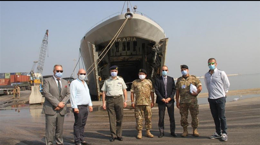 الجيش: باخرة يونانية محملة بـ41 طناً من المساعدات رست في مرفأ بيروت الجيش: باخرة يونانية محملة بـ41 طناً من المساعدات رست في مرفأ بيروت